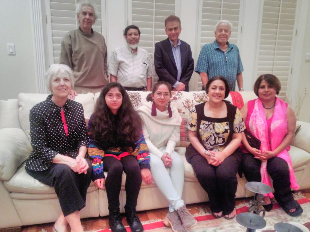 A special dinner was held at Prof. Edwan Mahid's residence in New Orleans. Top row from left: Prof. Zubieta-Calleja, Prof. Edwan Mahid, Daniel from Bangladesh. Prof. Rafael Rubio, Seated from left: Cherry Rubio, Rafaela Zubieta, Dr. Natalia Zubieta DeUrioste, NIna Mahid, Mrs. Daniel
