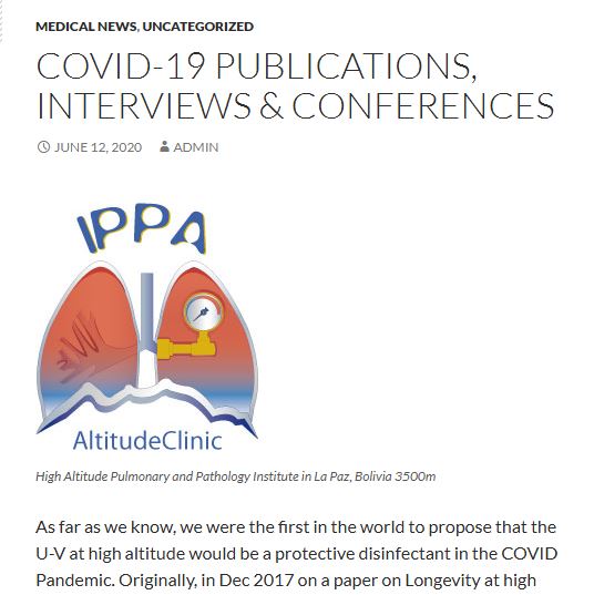 Lower deaths from COVID at high altitude